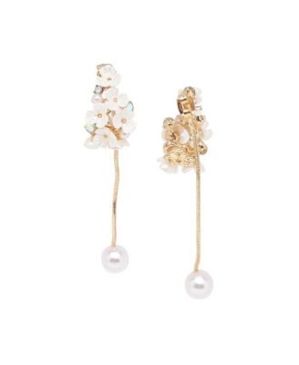-Plated Statement Dangler Drop Earrings