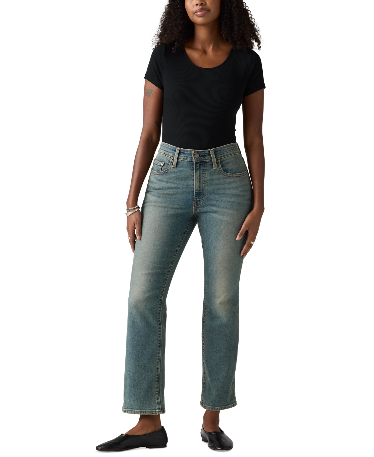 Levi's Women's 725 High-rise Kick Boot Jeans In Blue