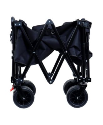 Foldable Wagon with Tailgate, Cover, 400LBS, All-Terrain Wheels