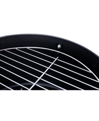 17" Steel Charcoal Smoker BBQ Grill - Black