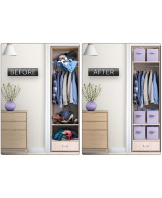 13 Inch Foldable Fabric Storage Cube Bin with Handles- for Organizing Home, Shelves, Nursery, Playroom, Closet and More 13" L x 13" W x 13" H