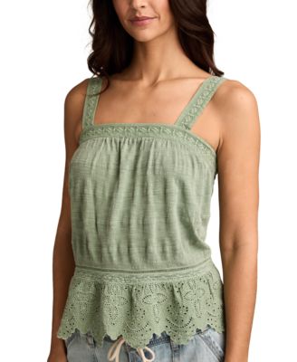Women's Embroidered Cotton Sleeveless Top