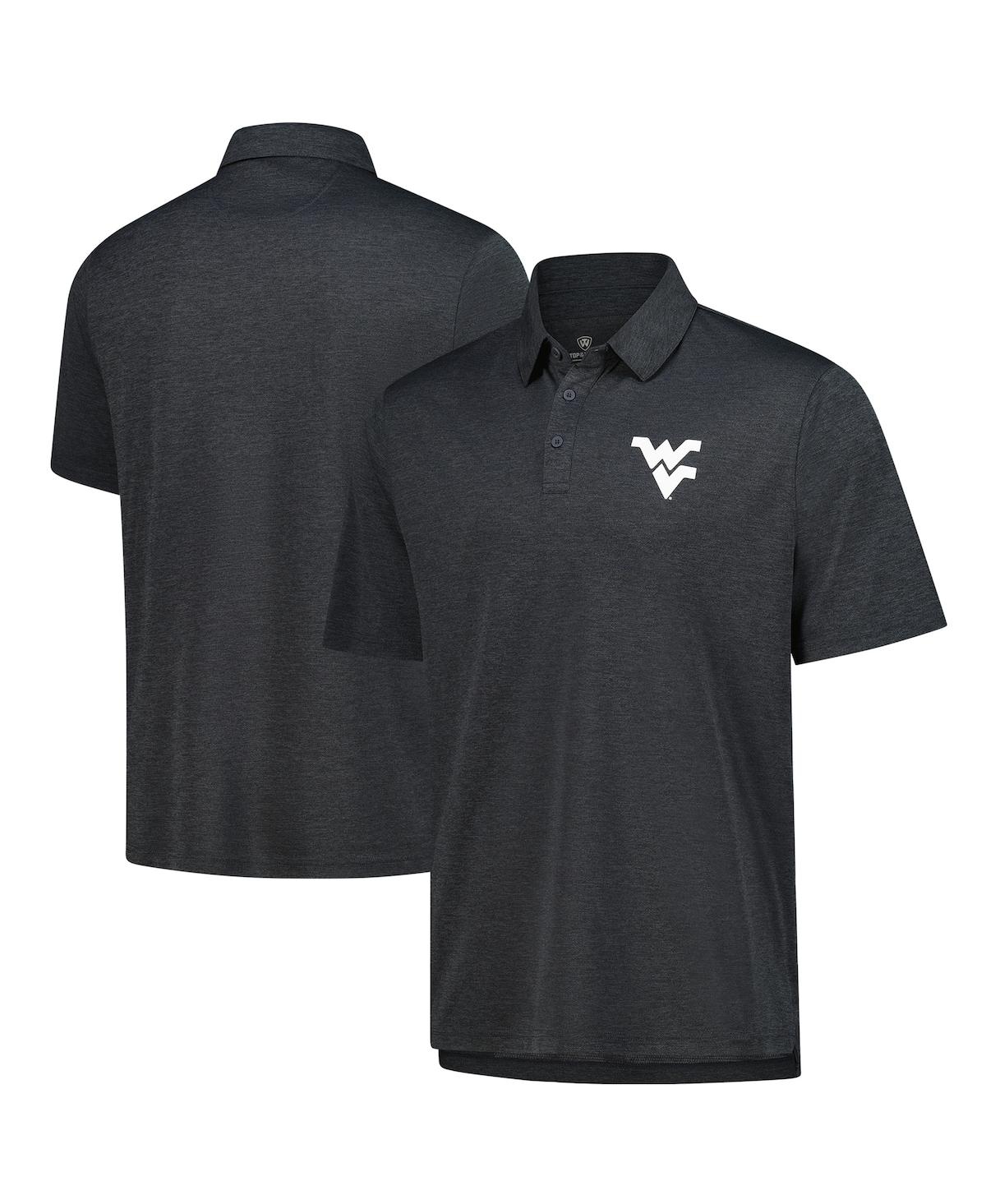 Men's Heather Charcoal West Virginia Mountaineers Carbon Polo Shirt - Heather Charcoal