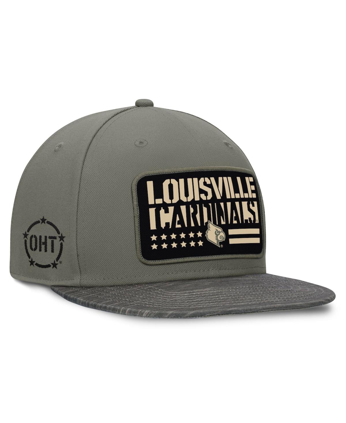 Top Of The World Men's Green Louisville Cardinals Oht Rebel Snapback Hat