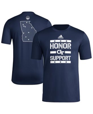 adidas - Men's Navy Georgia Tech Yellow Jackets Honor Support Pre-Game T-Shirt