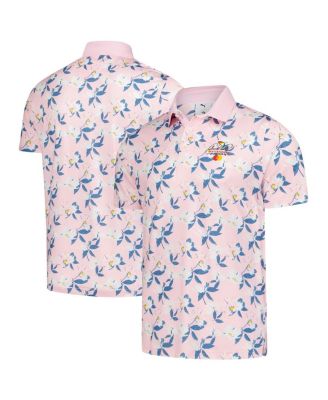 Puma - Men's Pink Arnold Palmer Invitational Springs Floral Polo Shirt