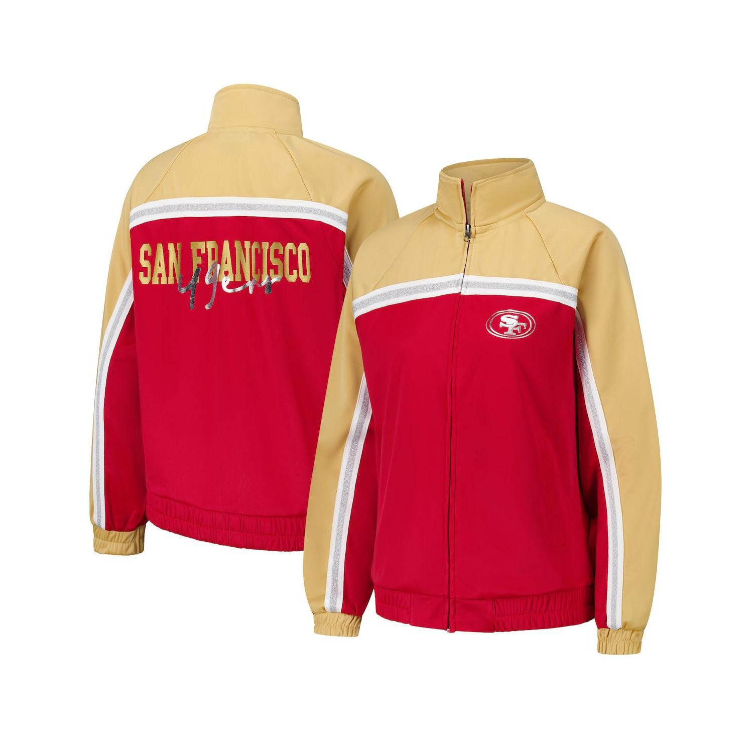 Women's Scarlet San Francisco 49ers Post Game Full-Zip Track Jacket