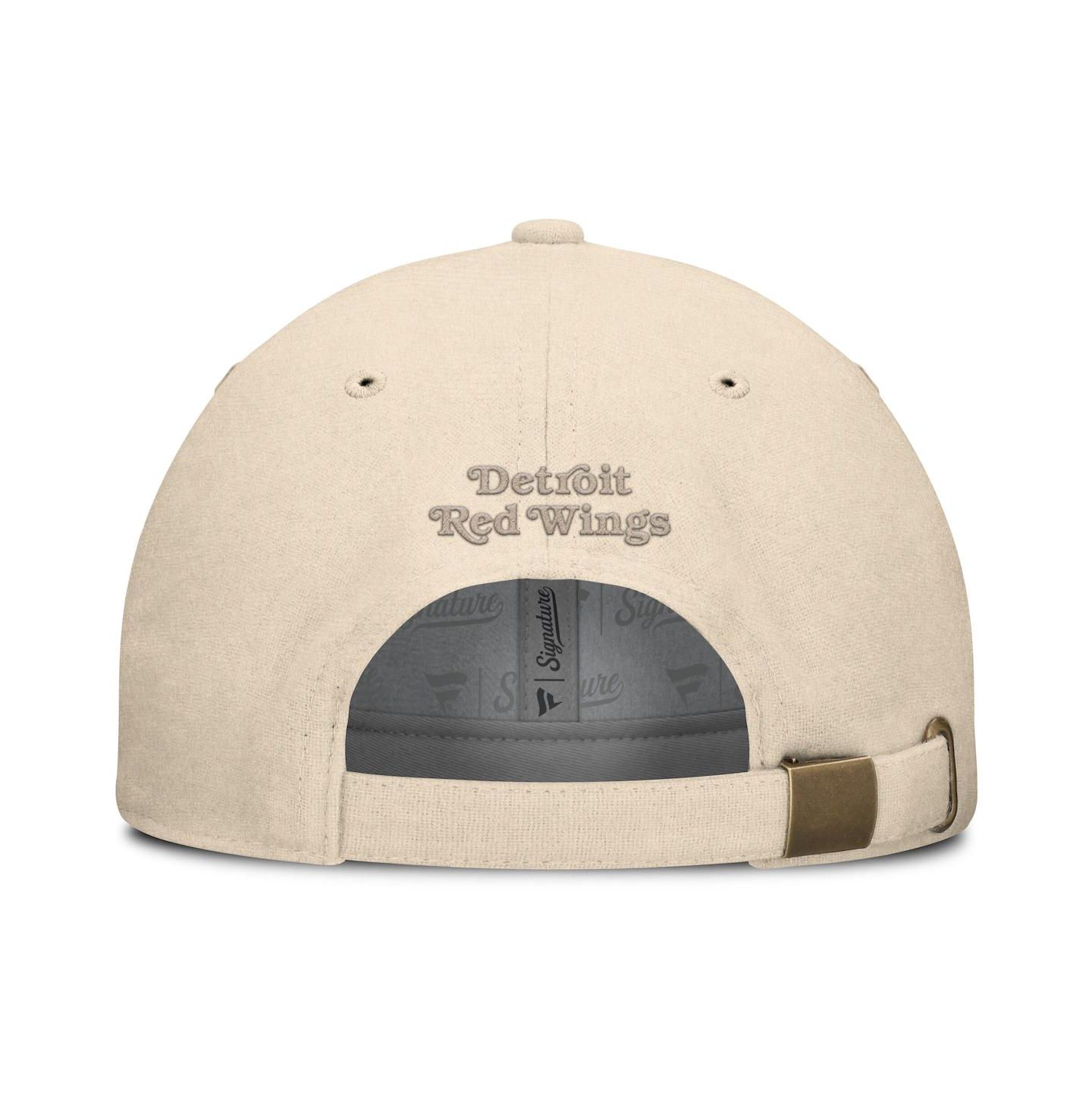 Мужская кепка Fanatics Tan Detroit Red Wings Front Office Canvas Adjustable Hat — фото 4
