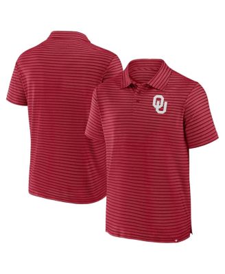 Fanatics - Men's Crimson Oklahoma Sooners Victory Calls Stripe Polo Shirt