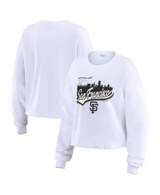 WEAR by Erin Andrews - Women's White San Francisco Giants Domestic Postcard Long Sleeve T-Shirt