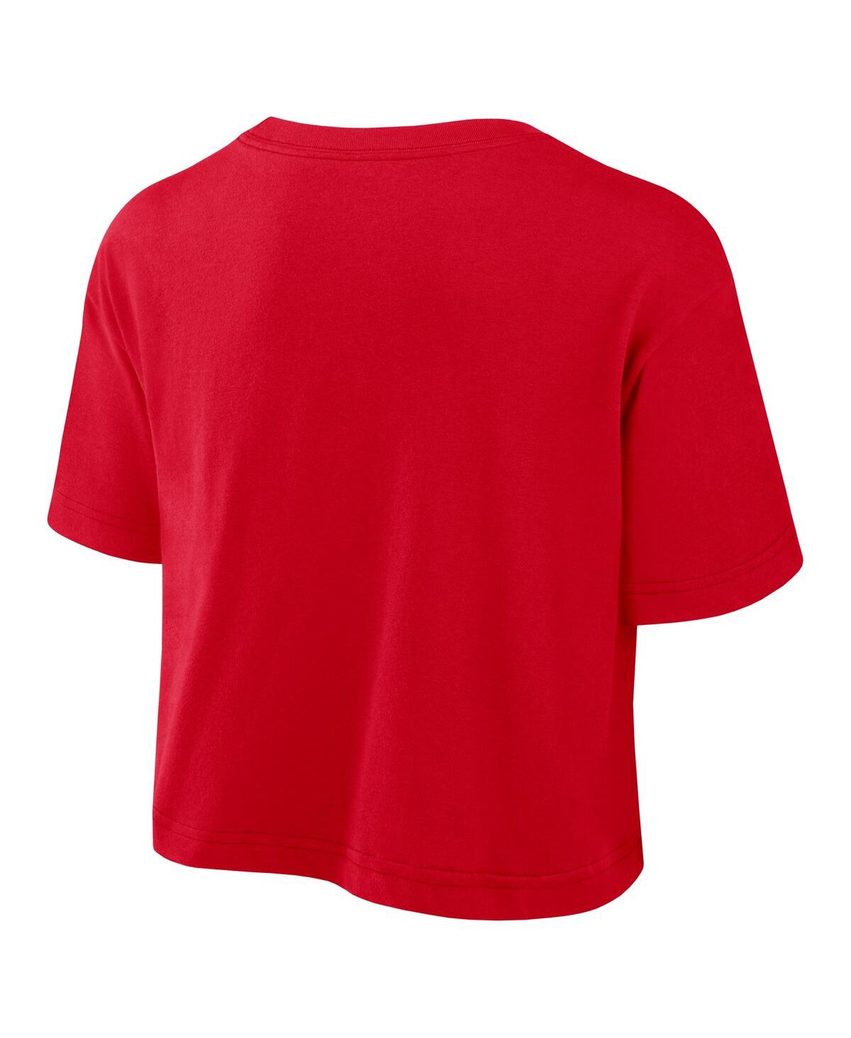 Nike Red Georgia Bulldogs Power Pursuit Athletic Prep Arch Performance Cropped T-shirt