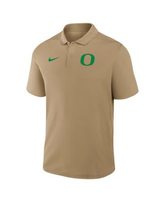 Men's Tan Oregon Ducks Primetime Victory Primary Logo Performance Polo Shirt