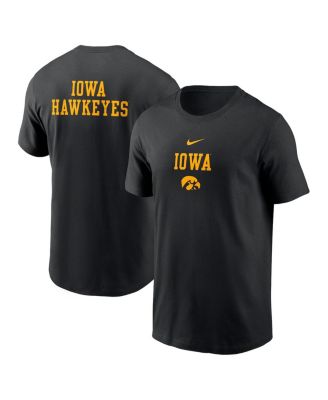 Nike - Men's Black Iowa Hawkeyes 2-Hit Stacked T-Shirt