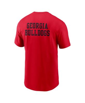 Men's Red Georgia Bulldogs 2-Hit Stacked T-Shirt