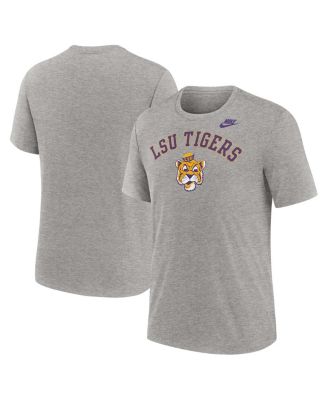 Nike - Men's Heather Gray LSU Tigers Legacy Arch Tri-Blend T-Shirt