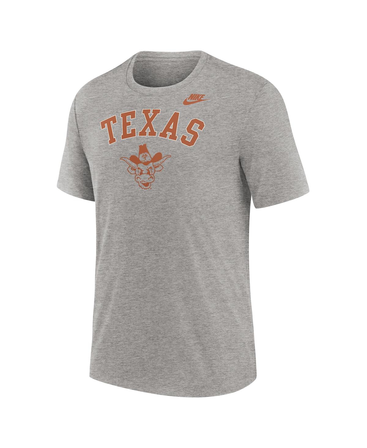Nike Heather Gray Texas Longhorns Legacy Arch Tri-blend T-shirt In Gray