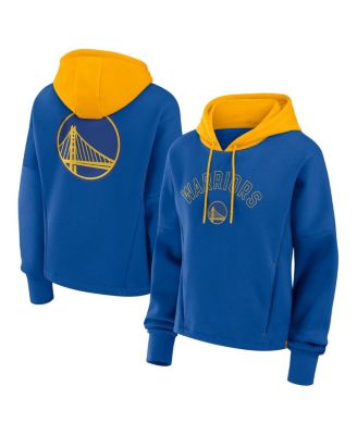 Fanatics - Women's Deep Royal Golden State Warriors Post Up Boxy Pullover Hoodie