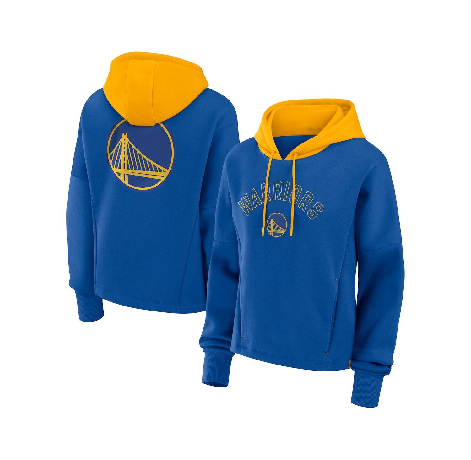 Women's Deep Royal Golden State Warriors Post Up Boxy Pullover Hoodie
