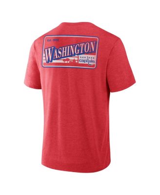 Men's Heather Red Washington Capitals Fan Lanes Tri-Blend T-Shirt