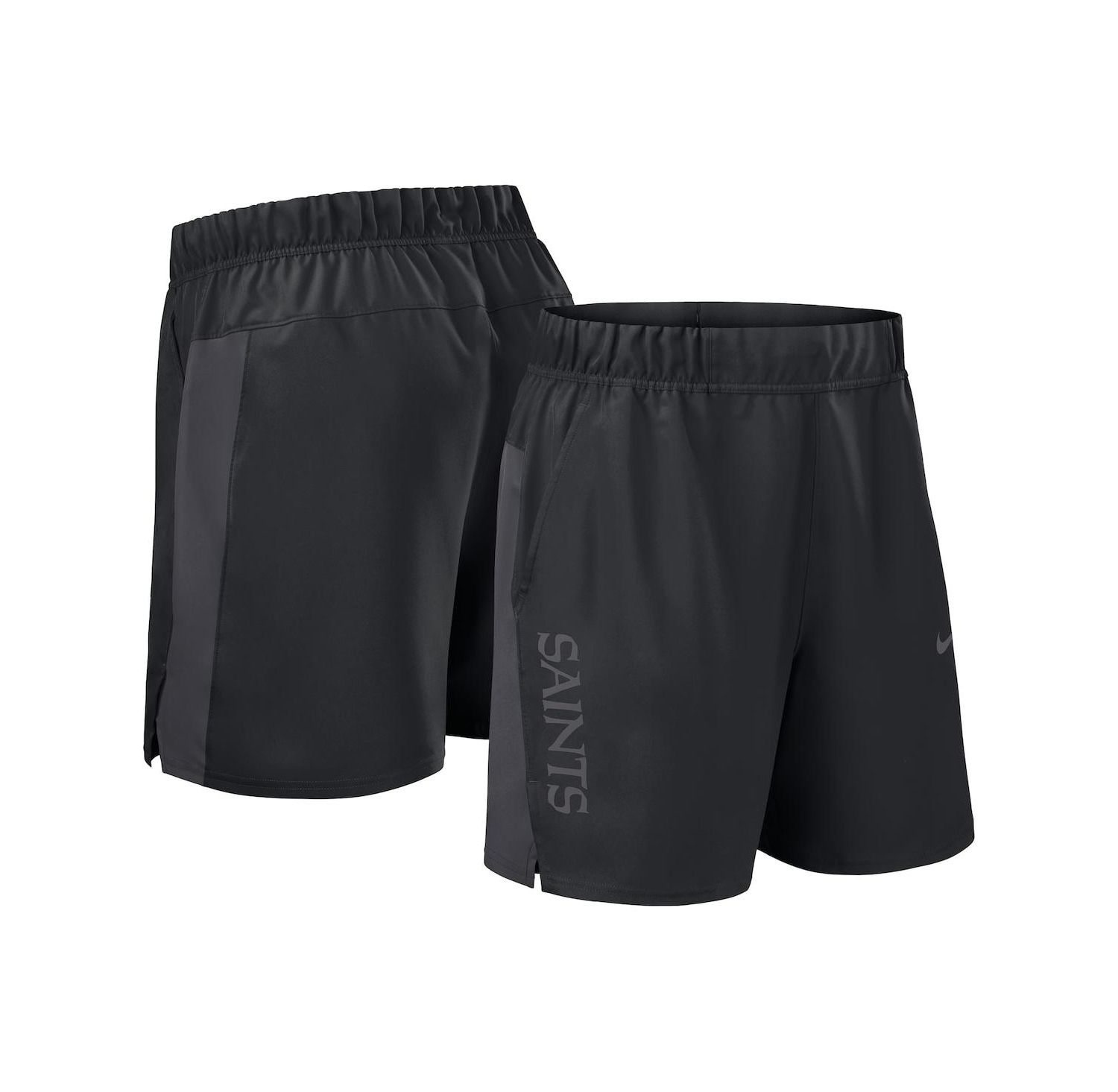 Men's Black New Orleans Saints Woven Victory Performance Shorts