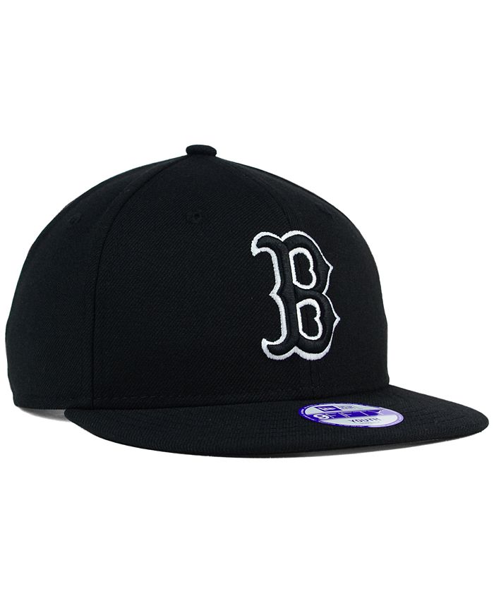 New Era Kids' Boston Red Sox Black White 9FIFTY Snapback Cap & Reviews ...