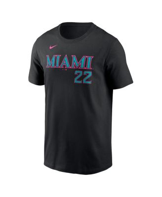 Men's Sandy Alcantara Black Miami Marlins 2025 City Connect Fuse Name Number T-Shirt