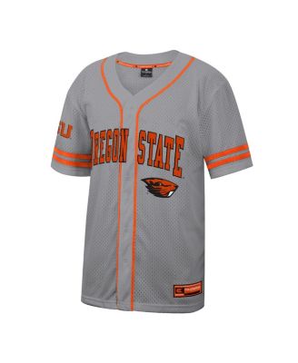 Men's Gray Oregon State Beavers Free Spirited Baseball Jersey