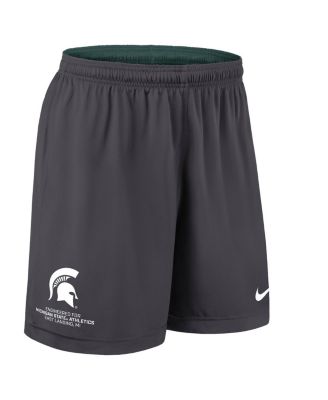 Men's Green/Charcoal Michigan State Spartans 2025 Sideline Reversible Performance Shorts