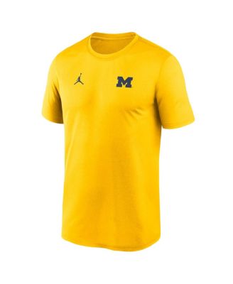 Men's Maize Michigan Wolverines 2025 Sideline Small Logo Legend Performance T-Shirt