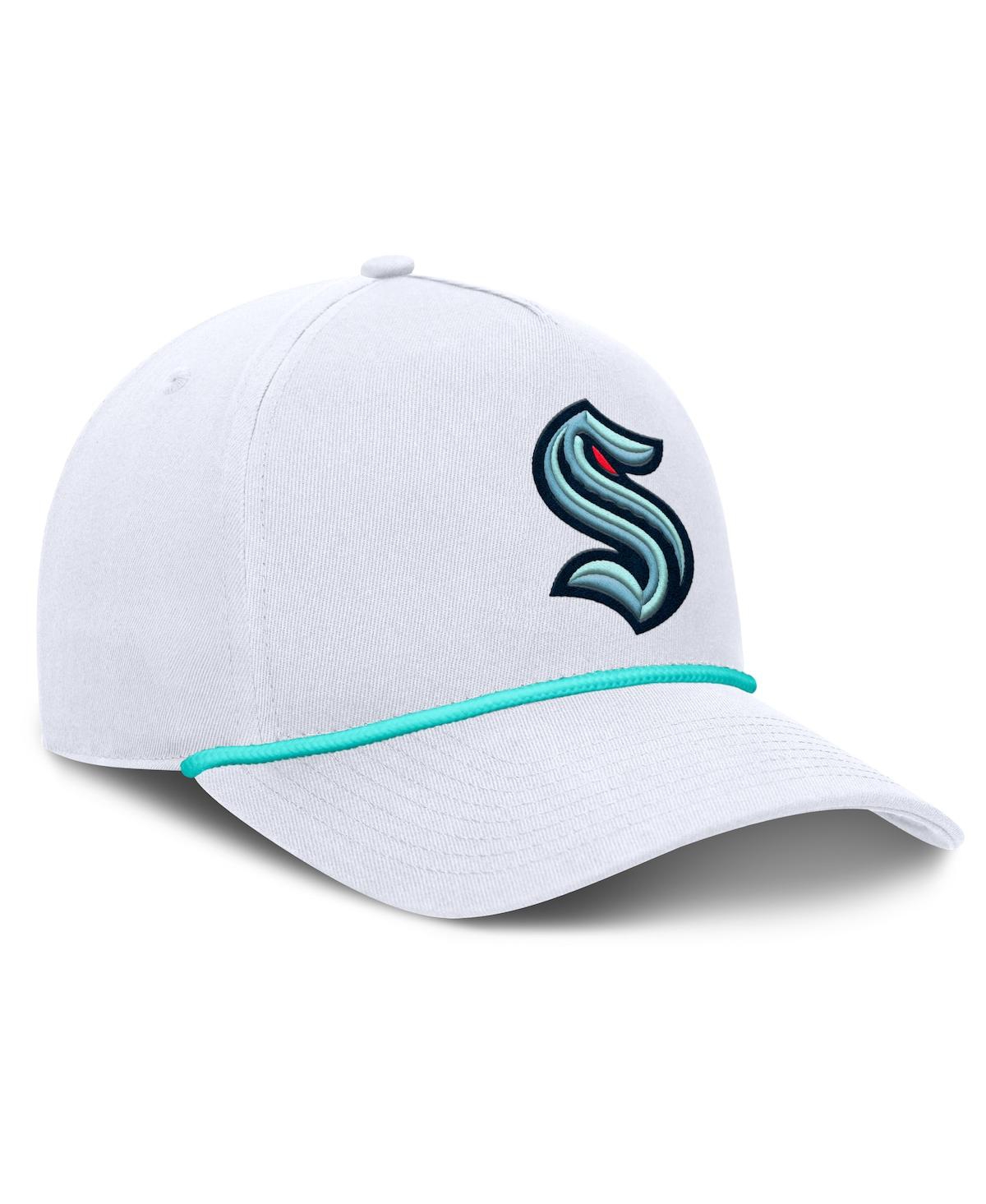Fanatics Men's White Seattle Kraken Rope A-frame Adjustable Hat
