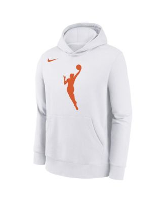 Big Boys and Girls White WNBA Logo Essential Team Pullover Hoodie