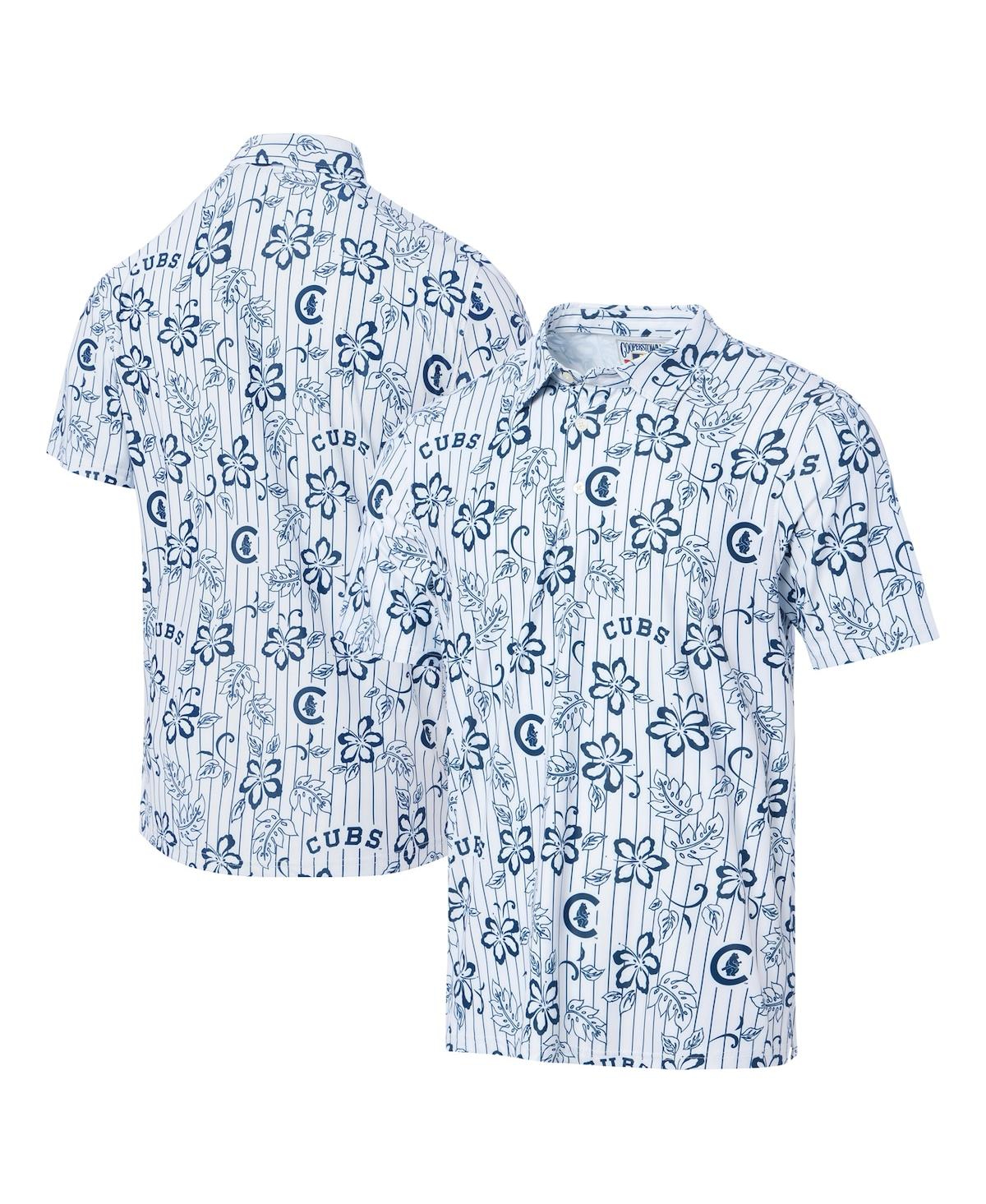 Men's White Chicago Cubs Cooperstown Collection Performance Polo Shirt - White