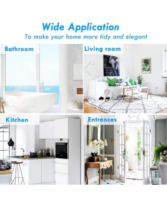 1Pc Wall-Mounted Tempered Glass Door & Adjustable Shelf Medicine Cabinet