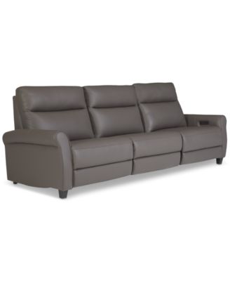 Thandler 3-Pc. Leather Sofa with 2 Power Recliners and 1 Drop Down Table, Exclusively at Macy's