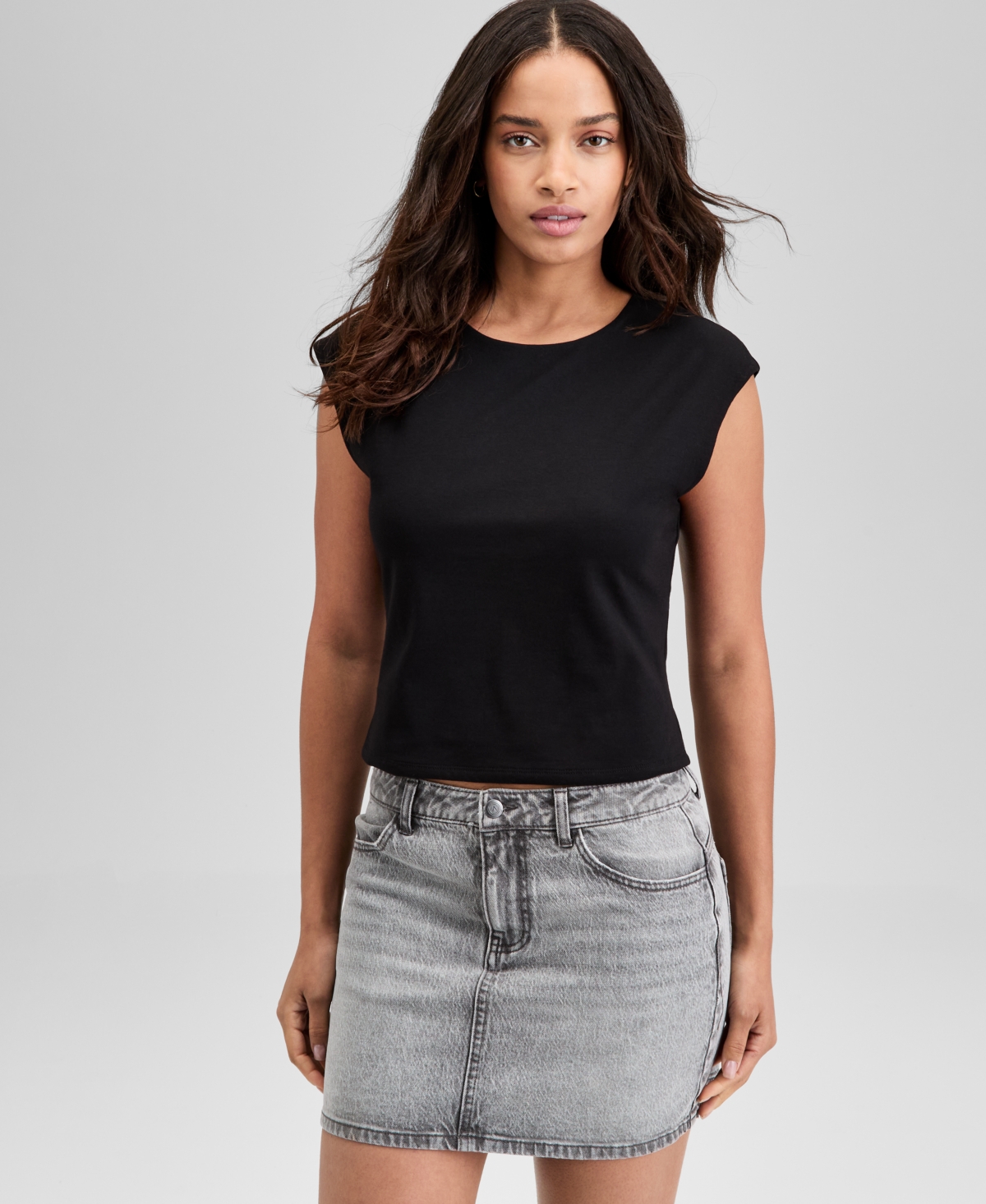 And Now This Women's Crewneck Sleeveless Top, Macy's Exclusive In Black