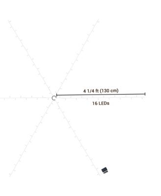 Solar String Light Fit 6-Rib 7/8/9 Ft Outdoor Patio Umbrella 96 LED Cold White