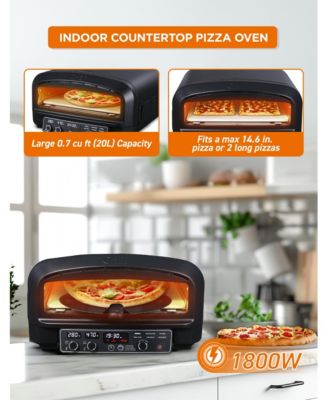 Indoor Electric Pizza Oven, Includes Pizza Stone & Shovel