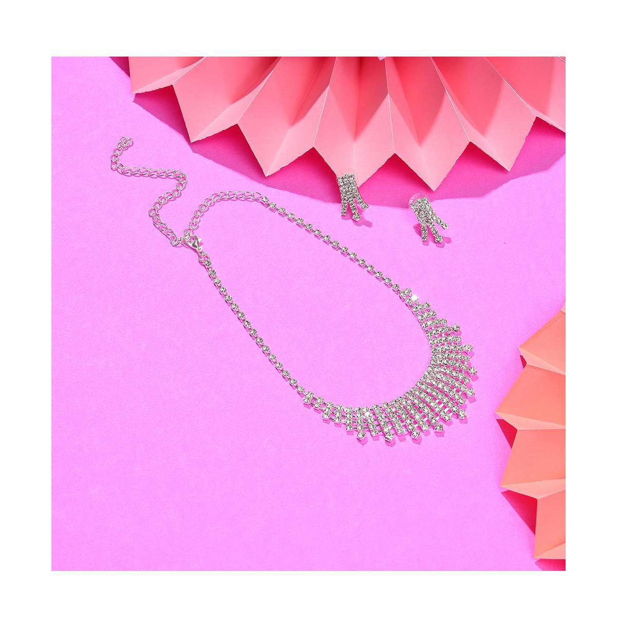 Sohi Silver-plated Stone Jewellery Set