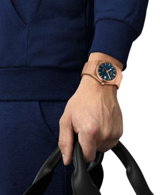 Men's Swiss Automatic PRX Powermatic 80 Rose Gold PVD Stainless Steel Bracelet Watch 40mm