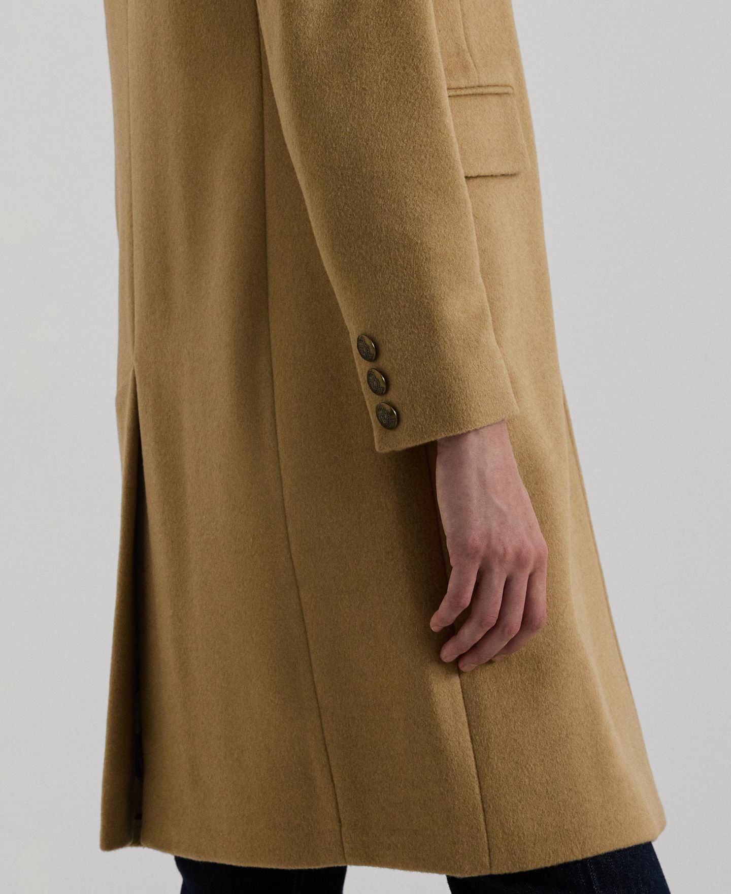 Женское пальто Lauren Ralph Lauren Single-Breasted Peacoat, цвет: Верблюжий — фото 3