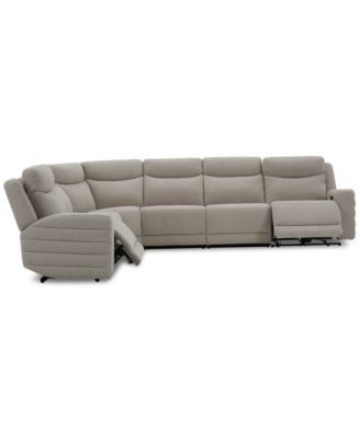 Kristyan 6-Pc. Fabric Sectional with 2 Power Recliners, Exclusively at Macy's