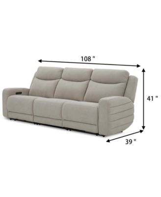 Kristyan 3-Pc. Fabric Sofa with 2 Power Recliners, Exclusively at Macy's 