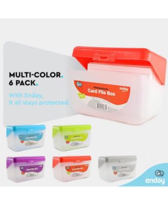 Index Card Holder Red, 3x5 Note Flash Card Organizer Case, Index Card File w/flip top, Notecard Recipe, Holder, Holds 250 Cards (1 PC)