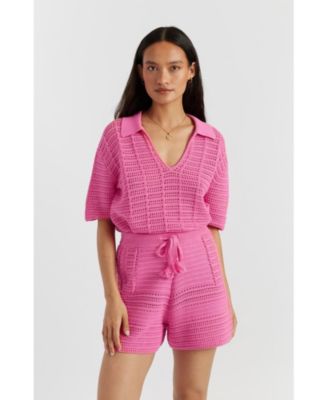 Women's Cotton Crochet Shirt