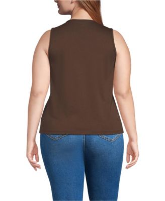 Plus Size Supima Keyhole Tank