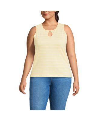 Plus Size Supima Keyhole Tank