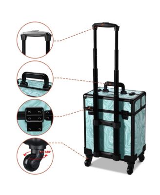 3-Piece Makeup Train Cases Cosmetic Organizer Kit Wheel CB Dusk