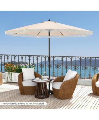 9 feet Patio Umbrella with Sun-Protective Canopy for Patio Garden Pool