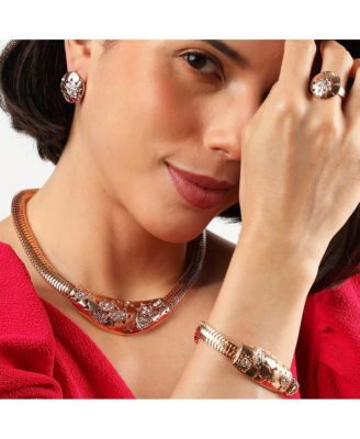 Gold-Plated Stones Jewellery Set