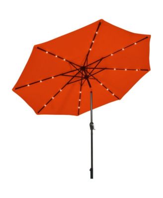 10 Feet Outdoor Patio Umbrella with Bright Solar LED Lights